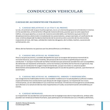 Conduccion vehicular