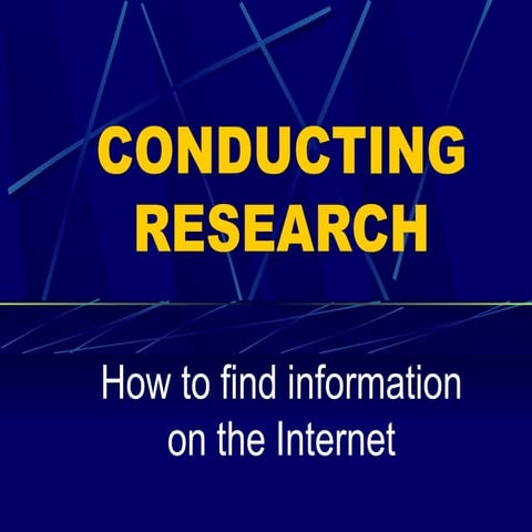 Conducing Research