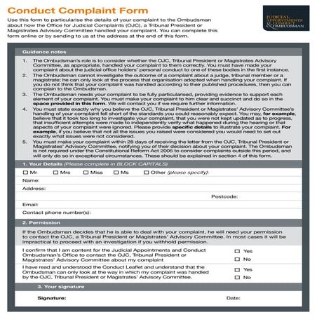 Judicial Conduct complaint-form | PDF