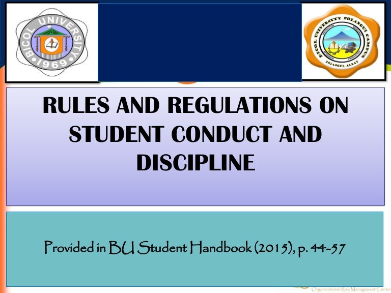 Conduct And Discipline