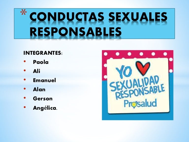 Conductas sexuales responsables