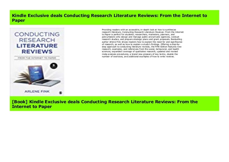 Kindle Exclusive deals Conducting Research Literature Reviews From t…
