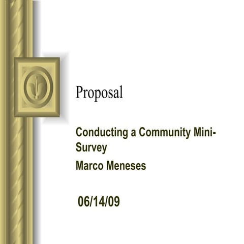 Conducting A Community Mini Survey Presentation