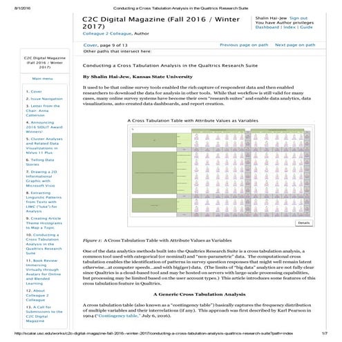 Conducting a Cross Tabulation Analysis in the Qualtrics Research Suite