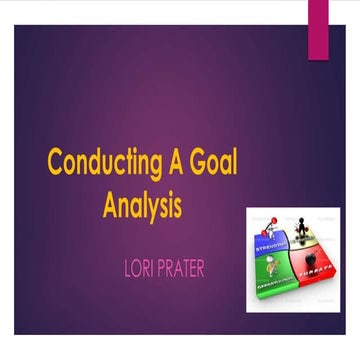 Conducting a goal analysis