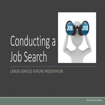 Conducting a Job Search