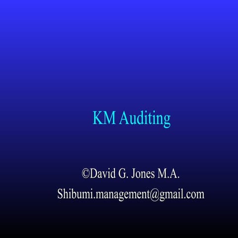 Conducting a Knowledge Audit