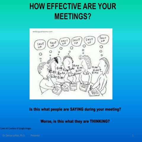 Conducting Effective Meetings