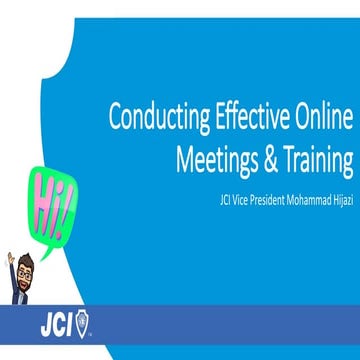 Conducting effective online meetings and training