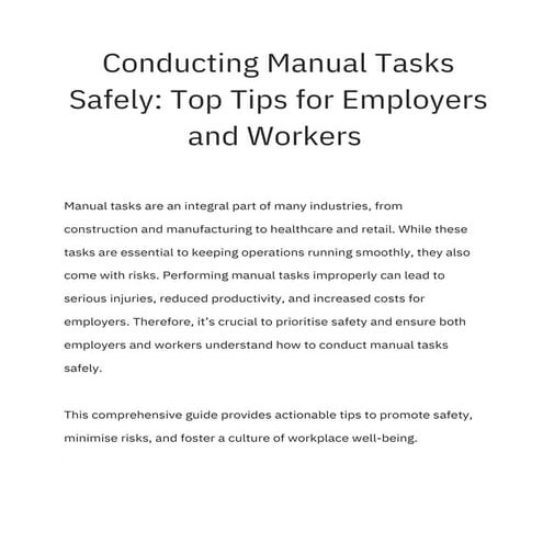 Conducting Manual Tasks Safely Top Tips for Employers and Wo.pdf.pdf
