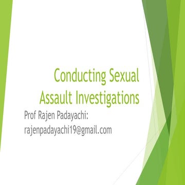 Conducting sexual assault investigations