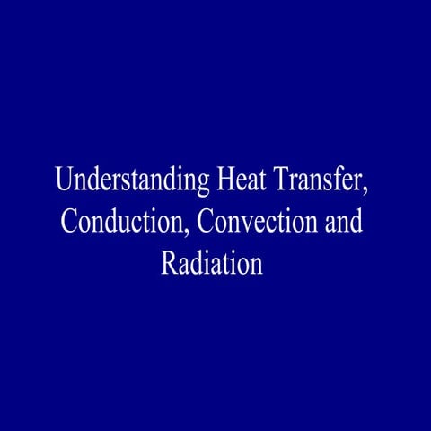 Conduction convection radiation