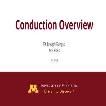 Overview of conduction for heat transfer | PPTX