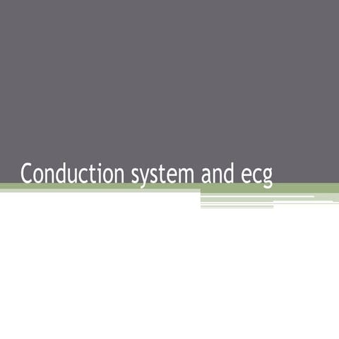 Conduction system and ecg