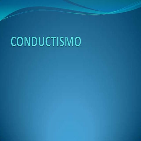 Conductismo.ejemplos