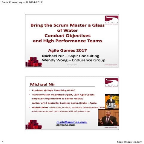 Michael Nir Conduct Objectives Workshop   Agile Games 4.2017