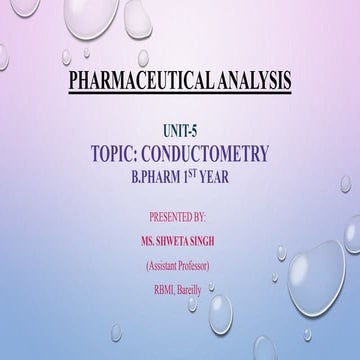 Conductometry Pharmaceutical Analysis BP