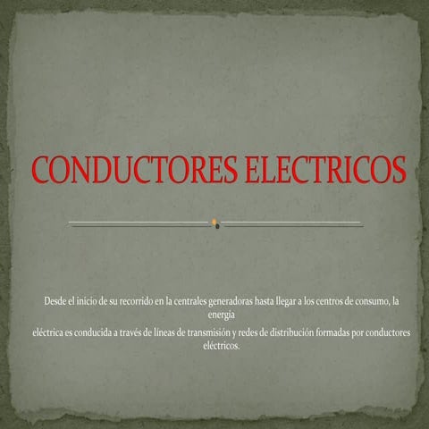 Conductores electricos