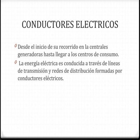 Conductores electricos presentacion