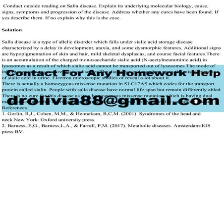 Conduct outside reading on Salla disease. Explain its underlying mole.pdf