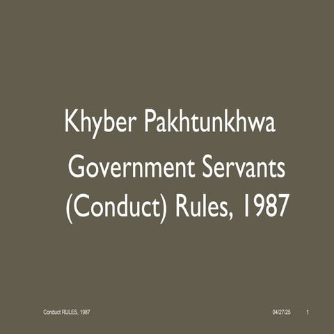 Power Point Presentation on Conduct Rules 1987.ppt