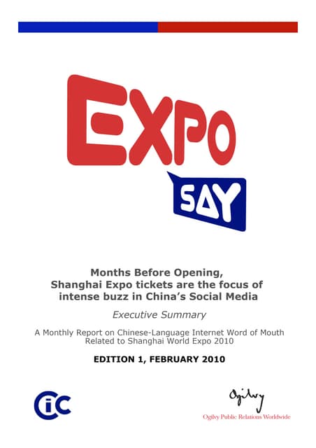 Shanghai Expo Chinese-language Social Media Buzz