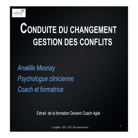 Conduite du Changement et Gestion des Conflits