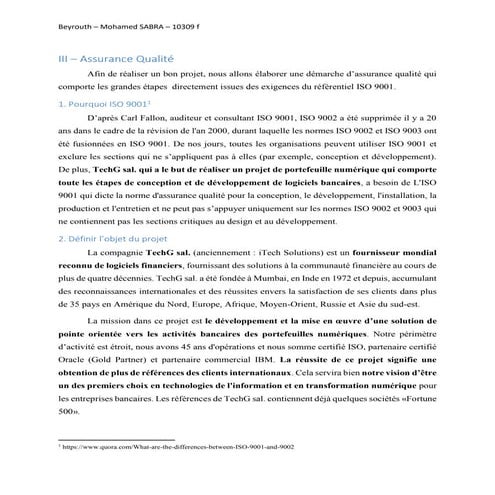 Conduite d'un projet informatique - Bilan et Conclusion | PDF
