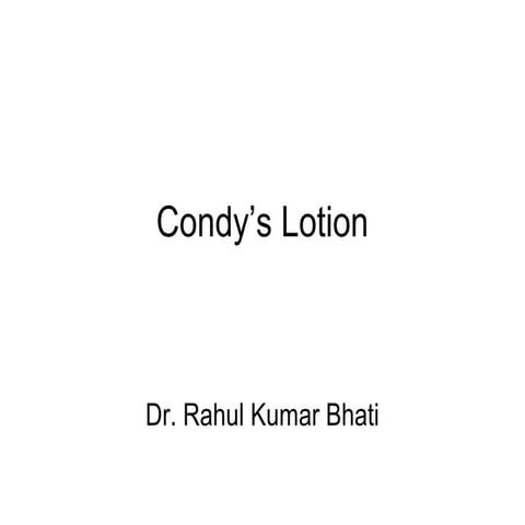 Condys lotion / KMnO4 lotion