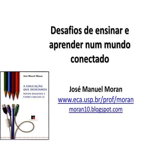 Desafios de ensinar e aprender em um mundo conectado -  José Moran
