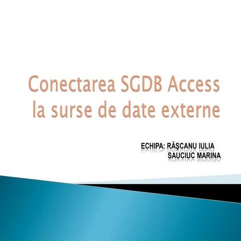 Conectarea sgdb
