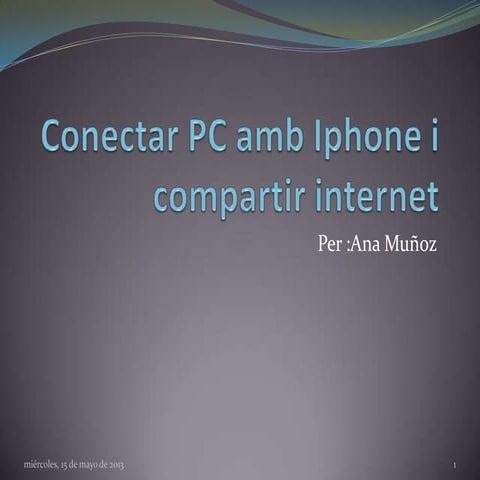 Conectar pc amb iphone i compartir internet