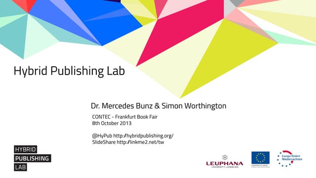 Hybrid Publishing Lab - Contec - Frankfurt Book Fair. Oct 2013