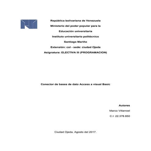 Conector de access con visual basic