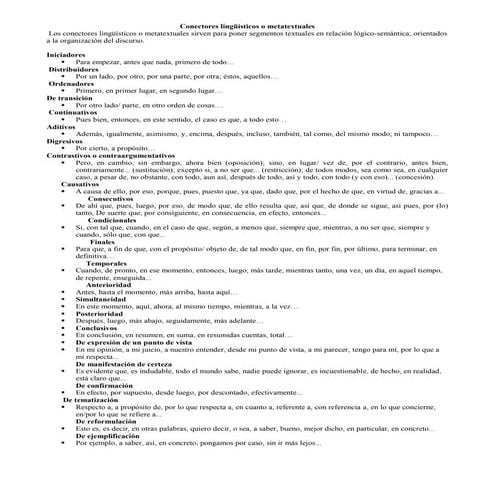 Conectores linguisticos
