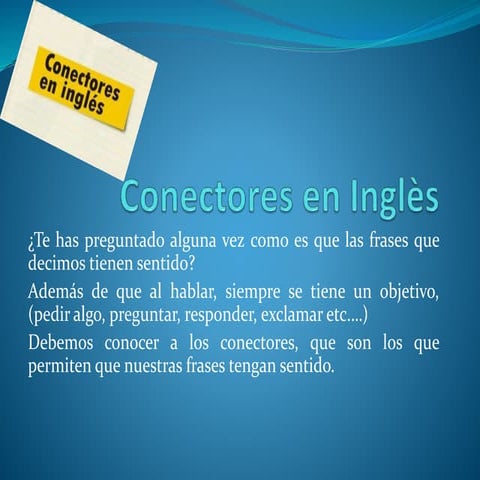 Conectores de ingles