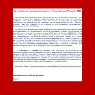 mensaje de bienvenida al II semestr...