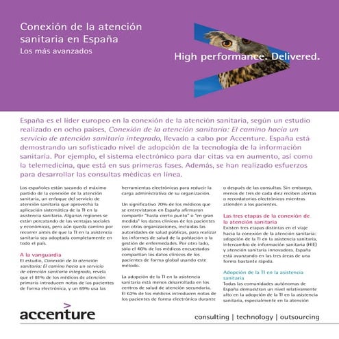 Conexión de la atención sanitaria en españa