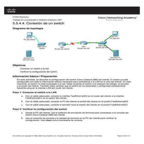 Conexión de un switch