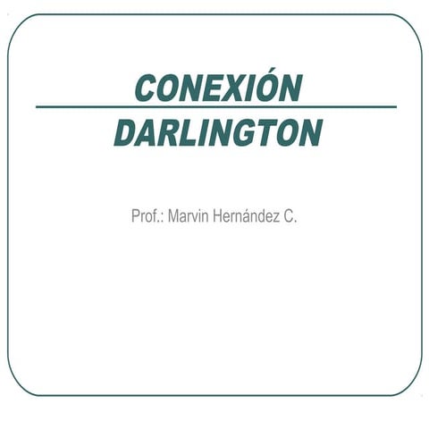 Conexión darlington transistor