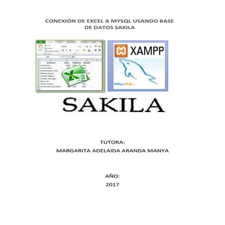 Conexión de excel a mysql usando base de datos sakila
