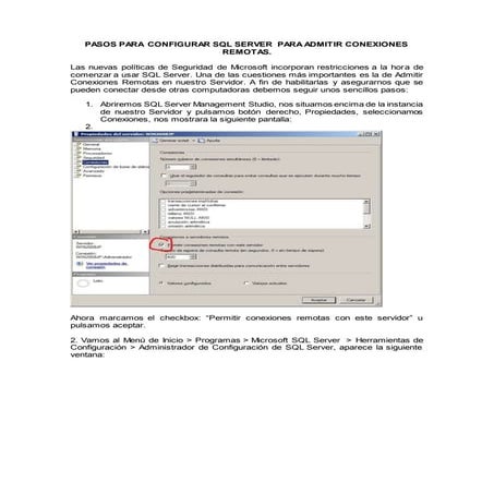 Conexion remota Sql Server