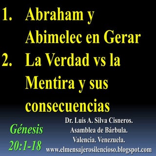 CONF. ABRAHAM Y ABIMELEC EN GERAR Y...