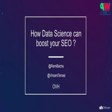 How Data Science can boost your SEO ?