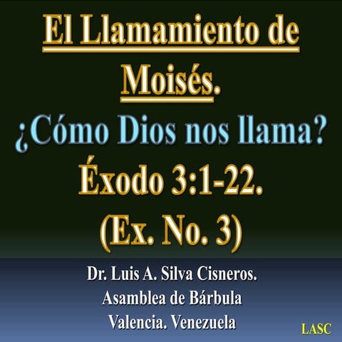 CONF. EXODO CAP. 3:1-22 