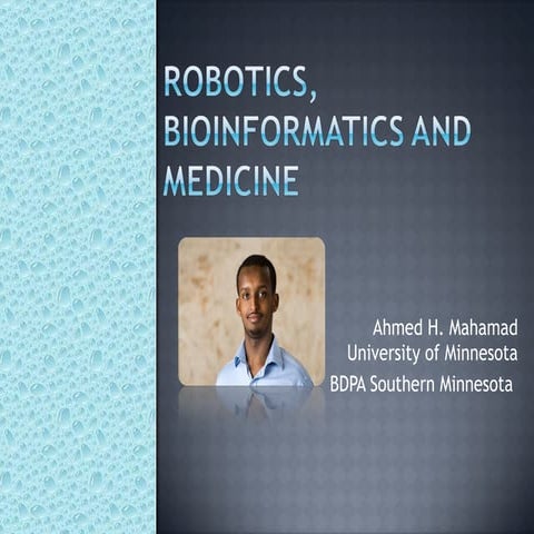 BDPA IT Showcase: Robotics and Bioinformatics in Healthcare Industry