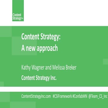 A New Model for Content Strategy [Confab Central 2016 Session Slides]