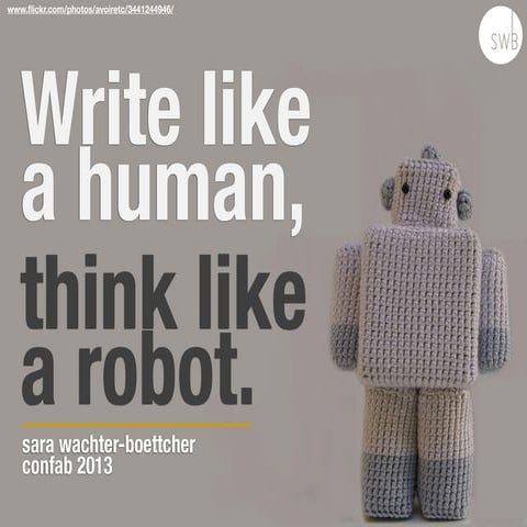 Write like a human, think like a robot