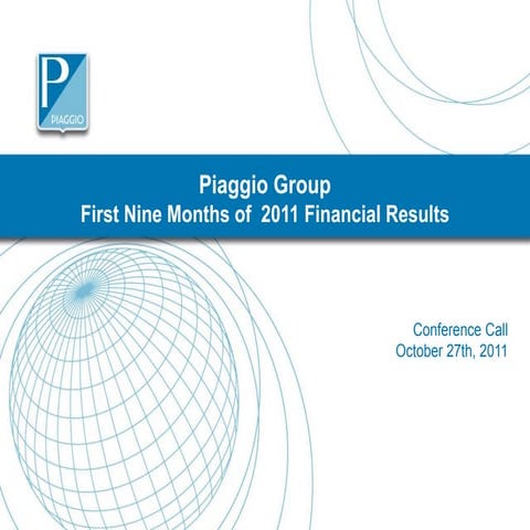 Piaggio Group - First Nine Months 2011 Financial Results