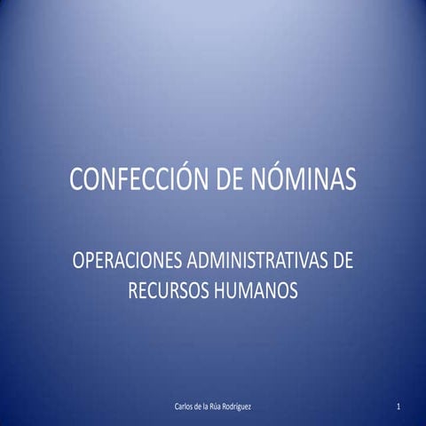 Confección de nóminas 1